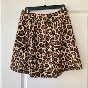 NWOT Banana Republic Brown Animal Print Skirt - size 0